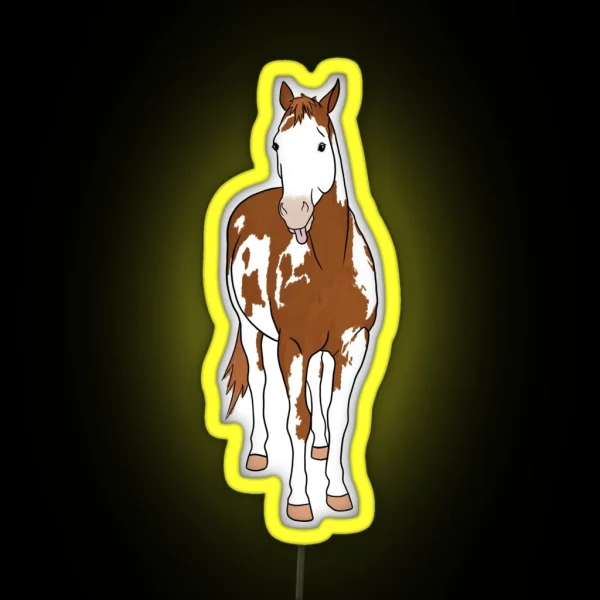 Trouble Paint Horse RGB Neon Sign