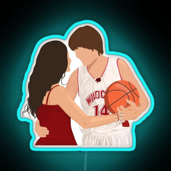 Troy Bolton And Gabriella Montez High School Musical RGB Neon Sign