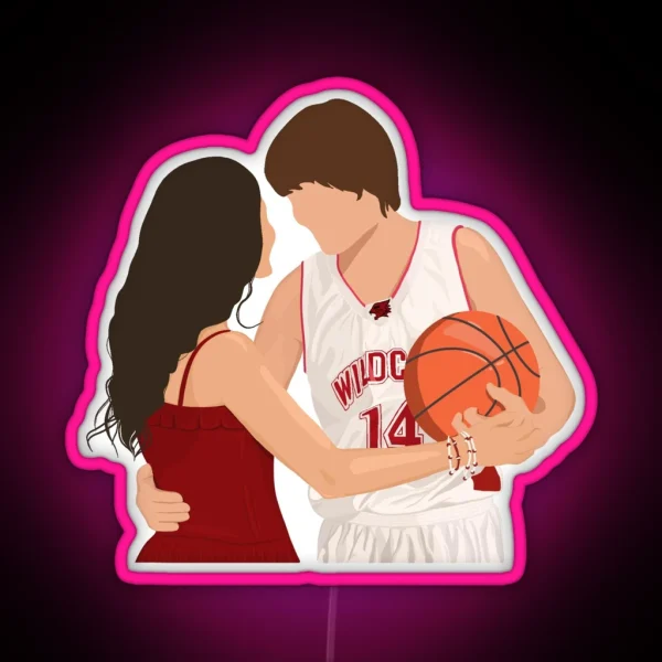 Troy Bolton And Gabriella Montez High School Musical RGB Neon Sign