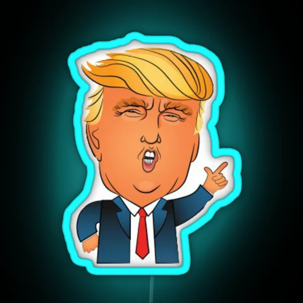 Trump Cartoon Led RGB Neon Sign