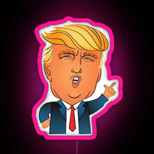 Trump Cartoon Led RGB Neon Sign