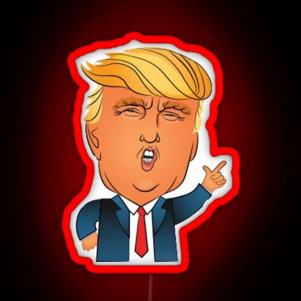 Trump Cartoon Led RGB Neon Sign
