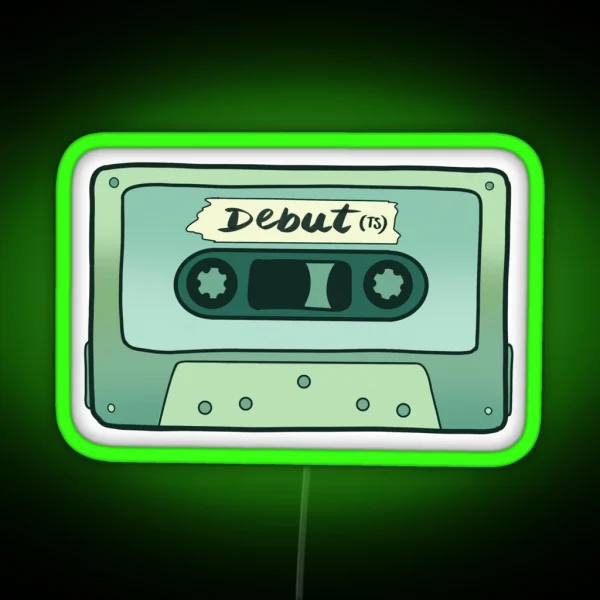 TS Debut Album Cassette Illustration Led RGB Neon Sign
