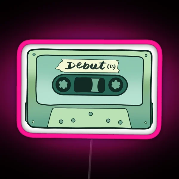 TS Debut Album Cassette Illustration Led RGB Neon Sign