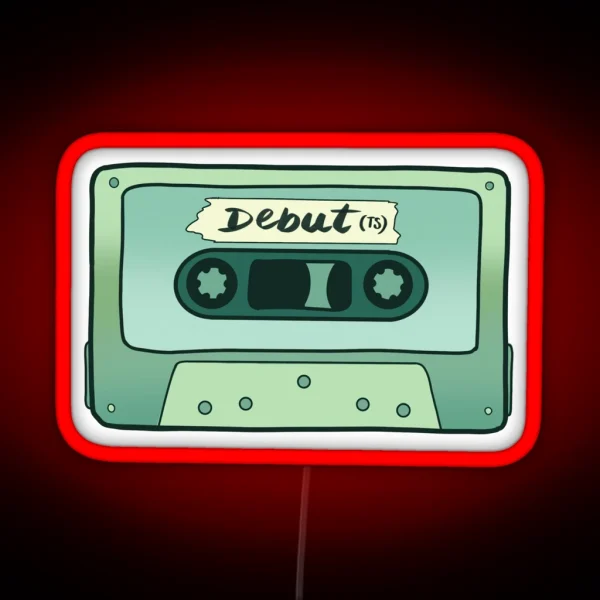 TS Debut Album Cassette Illustration Led RGB Neon Sign