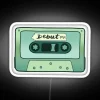 TS debut album cassette tape illustration in vibrant neon colors
