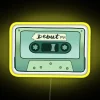 Neon LED Sign Art Depicting Retro Cassette Tape Music Album Cover