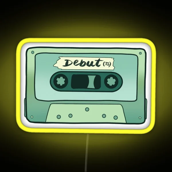 TS Debut Album Cassette Illustration Led RGB Neon Sign
