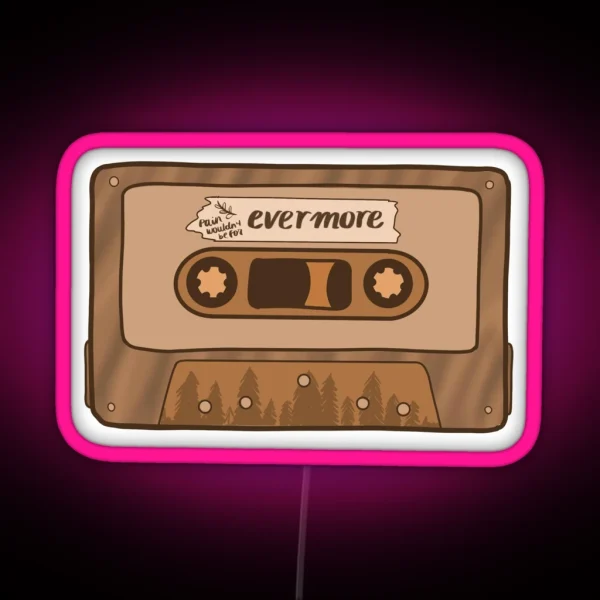 TS Evermore Album Cassette Led RGB Neon Sign