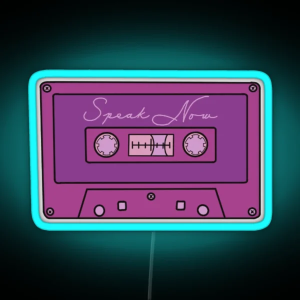 Ts Speak Now Cassette RGB Neon Sign