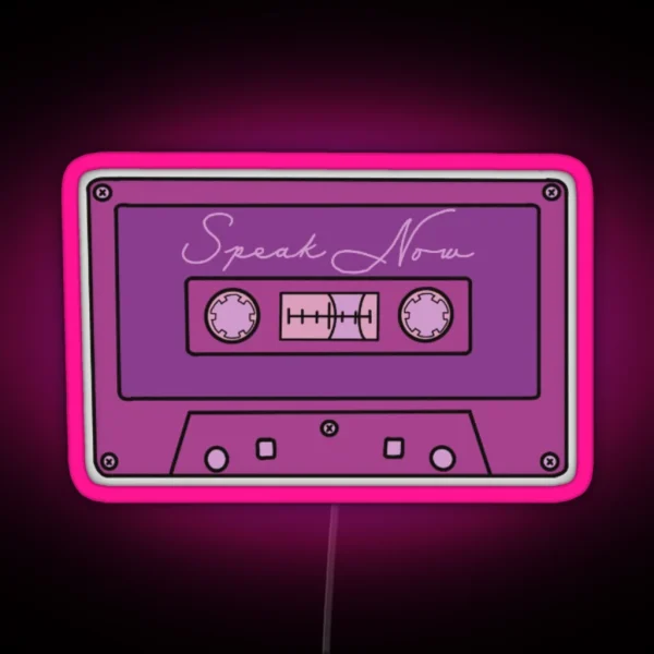 Ts Speak Now Cassette RGB Neon Sign