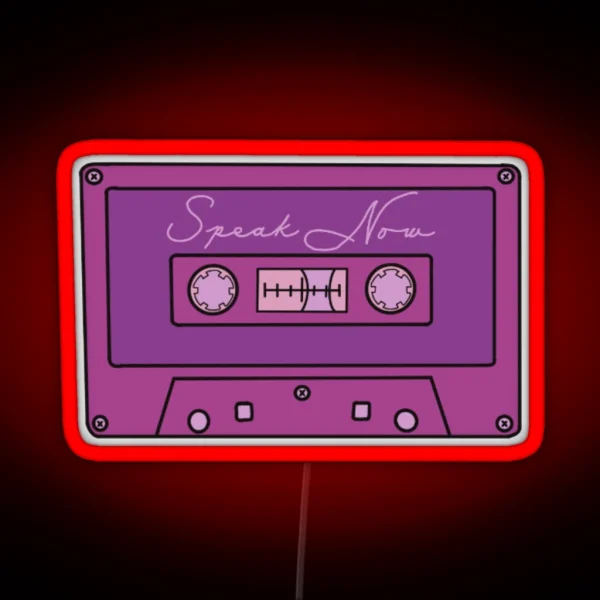 Ts Speak Now Cassette RGB Neon Sign