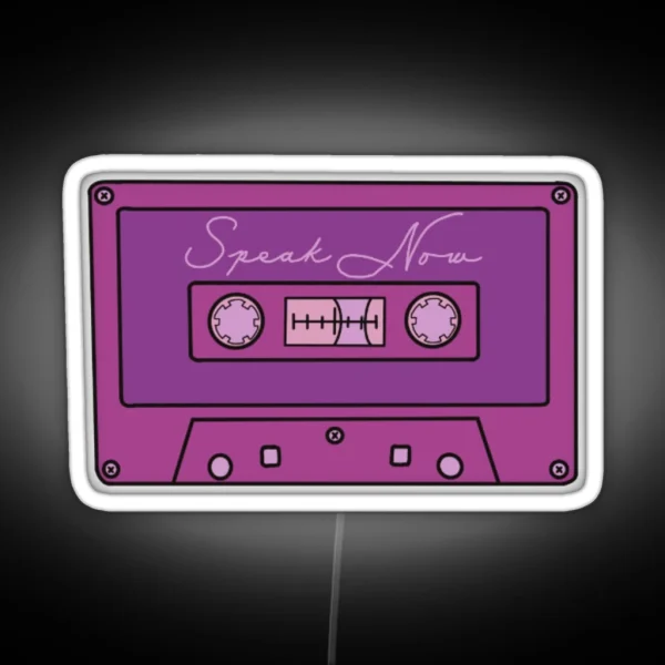 Ts Speak Now Cassette RGB Neon Sign