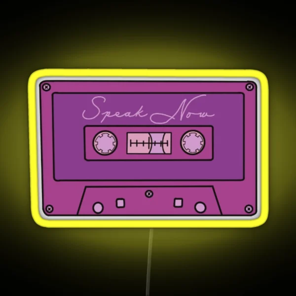 Ts Speak Now Cassette RGB Neon Sign