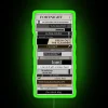 Neon Music Bookshelf Sign with RGB Lighting and Song Titles