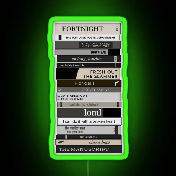 TTPD Bookshelf RGB Neon Sign