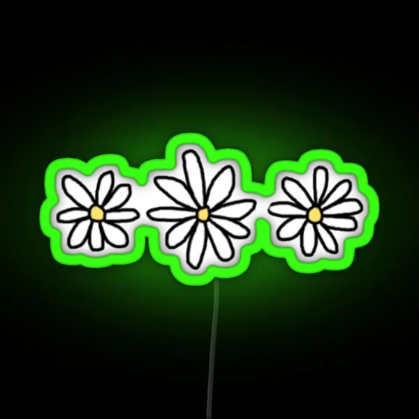 Tumblr Daisy Flower RGB Neon Sign