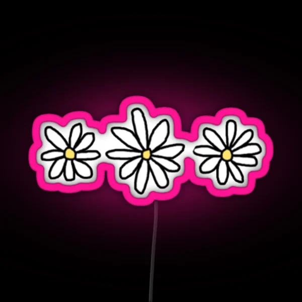 Tumblr Daisy Flower RGB Neon Sign