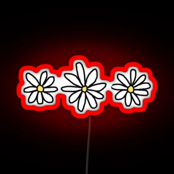 Tumblr Daisy Flower RGB Neon Sign