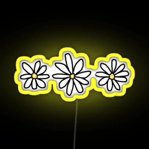Tumblr Daisy Flower RGB Neon Sign