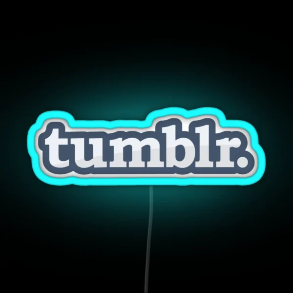 Tumblr Logo RGB Neon Sign