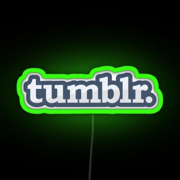 Tumblr Logo RGB Neon Sign