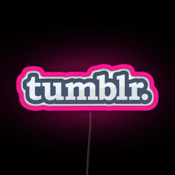 Tumblr Logo RGB Neon Sign