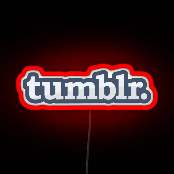 Tumblr Logo RGB Neon Sign