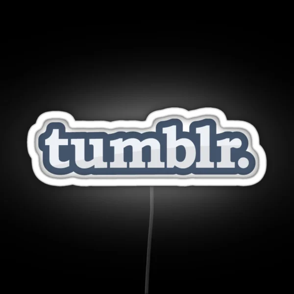 Tumblr Logo RGB Neon Sign