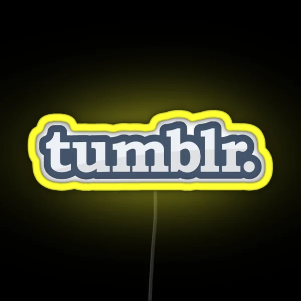 Tumblr Logo RGB Neon Sign