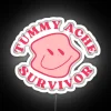 Colorful neon survivor support sign for tummy ache relief inspiration