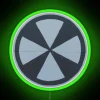 Tunnel thruster light with colorful RGB neon glowing accents