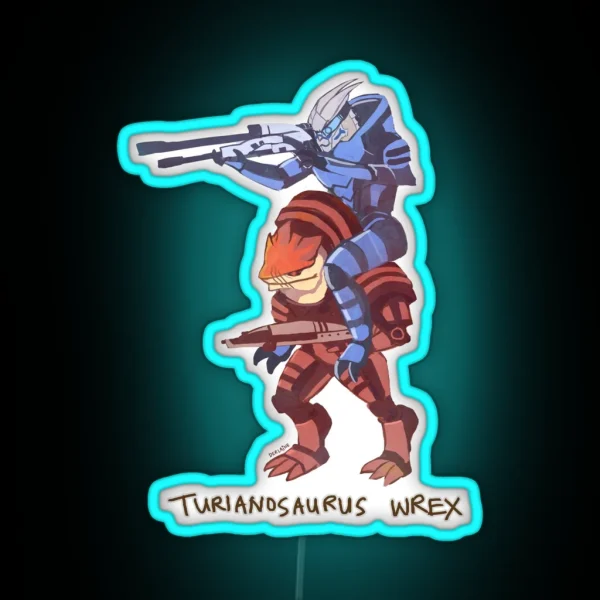 Turianosaurus Wrex RGB Neon Sign