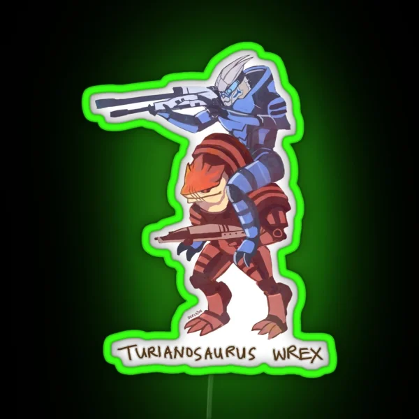 Turianosaurus Wrex RGB Neon Sign
