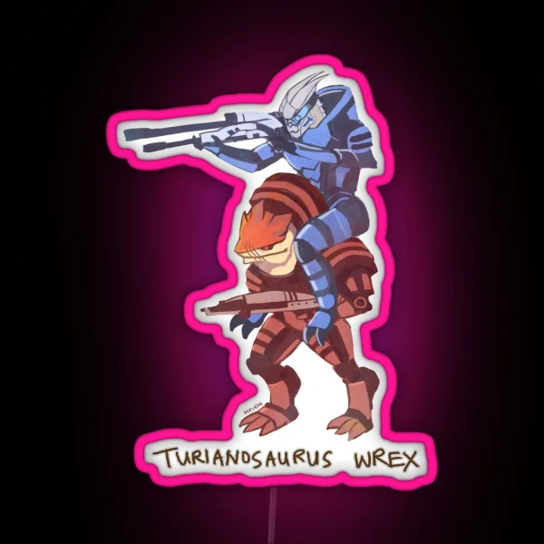 Turianosaurus Wrex RGB Neon Sign