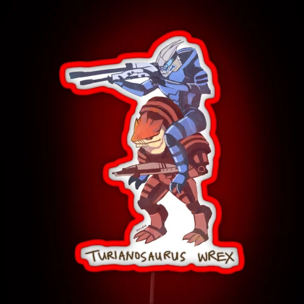 Turianosaurus Wrex RGB Neon Sign