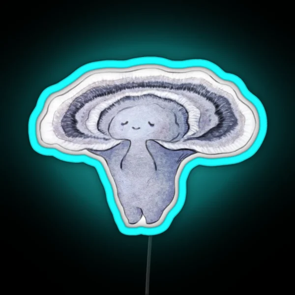 Turkey Tail Mushroom RGB Neon Sign