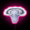 Vibrant Turkey Tail Mushroom Bioluminescent LED Art Wall Decor Sign