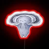 Vibrant RGB neon sign featuring stylized Turkey Tail mushrooms silhouette