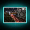 Elegant LED light trails decoration for home or office decor.