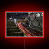 RGB LED Neon Sign with Dynamic Light Trails and Bright Illumination.
