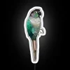 Add vibrant tropical flair with this turquoise parrot-inspired neon light.