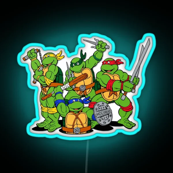 Turtle Ninja RGB Neon Sign