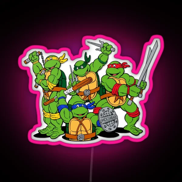 Turtle Ninja RGB Neon Sign