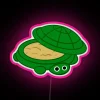 Vibrant Rainbow Colorful LED Artwork Turtle Sandbox Neon Sign Illumination Display