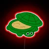 Vibrant turtle-themed neon wall decor for kids' bedroom nursery fun.