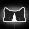 Whimsical Tuxedo Cat Neon Sign in Vibrant RGB Color Scheme