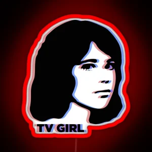 TV Girl 3D Anaglyph Dream Girl Logo RGB Neon Sign