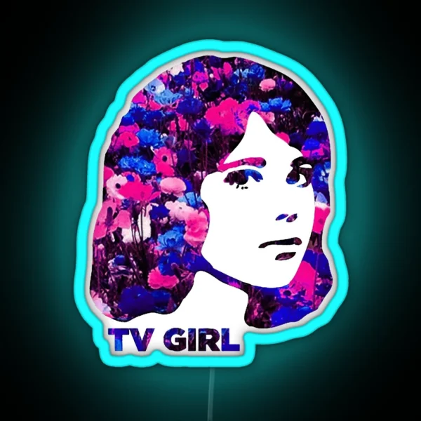 TV GIRL Floral RGB Neon Sign