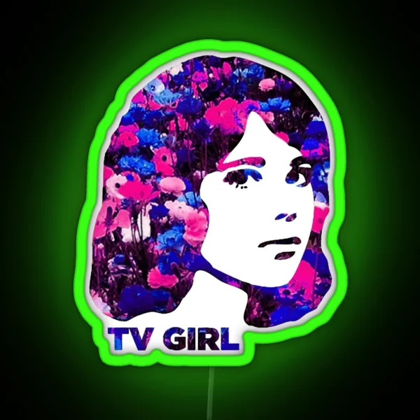 TV GIRL Floral RGB Neon Sign